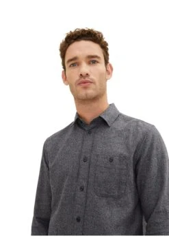 Tom Tailor Overhemd - Dark Herringbone Structure -Tom Tailor c1477f1c0c4b4470b2fec4ce13bbc7c6