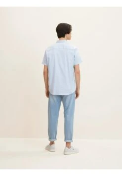 TOM TAILOR Denim Kurzarm - Overhemd - Light Blue White Structure -Tom Tailor c1569808f69d4cba9f0b4b24c117ed83