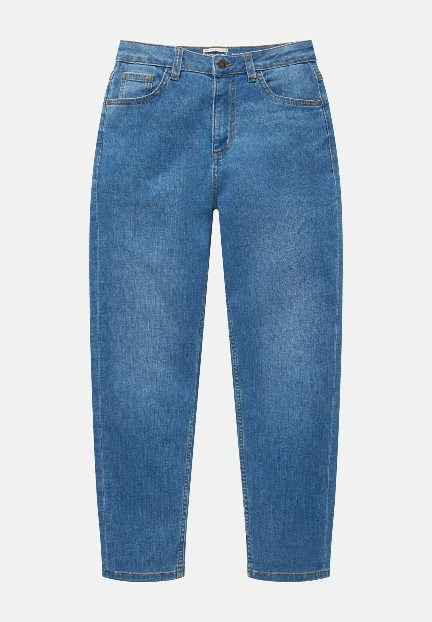 Tom Tailor Relaxed Fit Jeans - Used Mid Stone Blue Denim 4 Tom Tailor Relaxed Fit Jeans - Used Mid Stone Blue Denim - Afbeelding 4