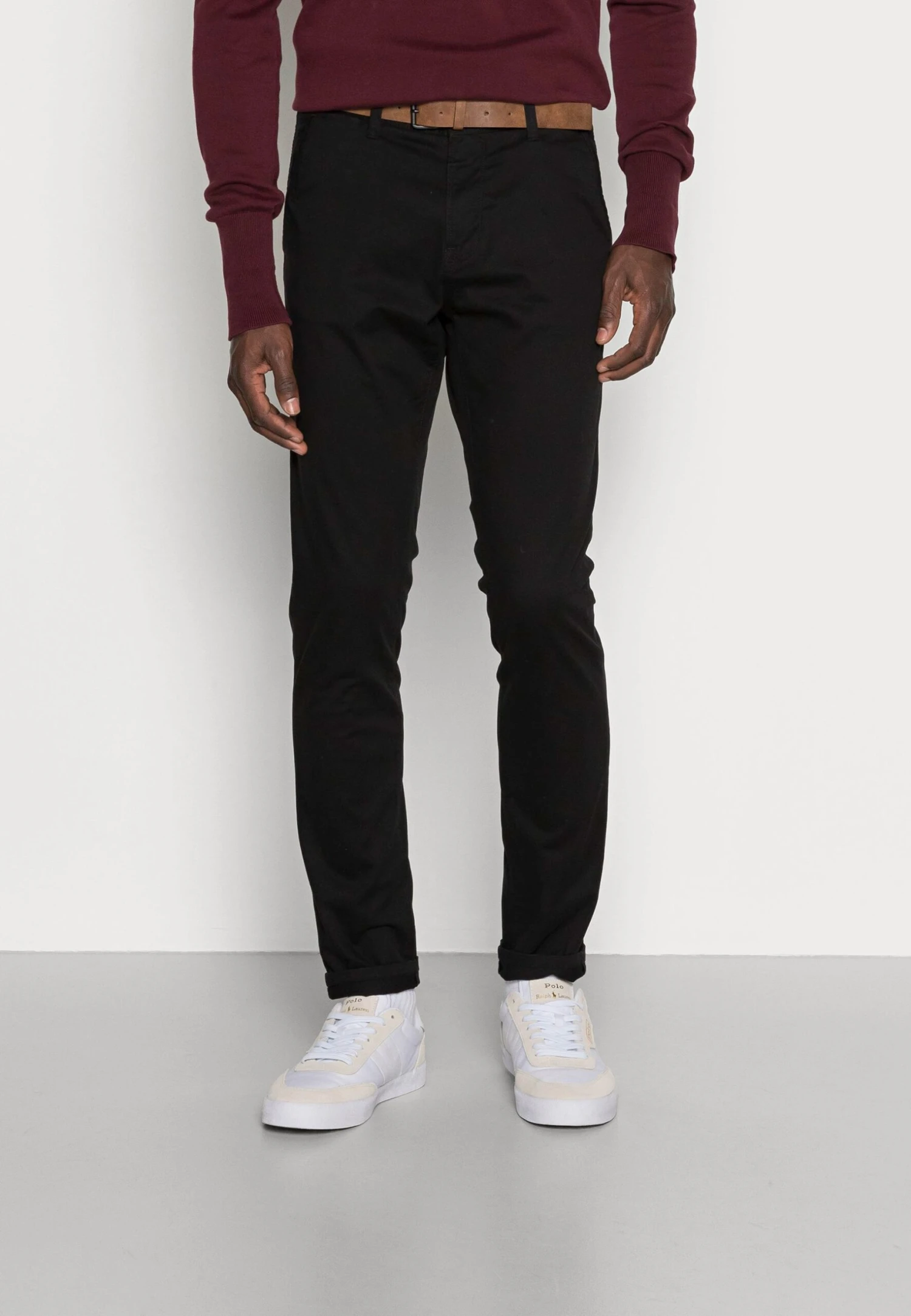 TOM TAILOR Denim With Belt - Chino - Black 1 TOM TAILOR Denim With Belt - Chino - Black