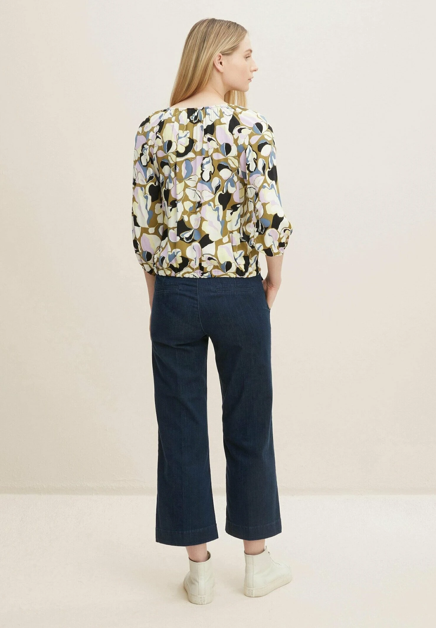 Tom Tailor Gemusterte - Blouse - Olive Colorful Floral Design 3 Tom Tailor Gemusterte - Blouse - Olive Colorful Floral Design - Afbeelding 3