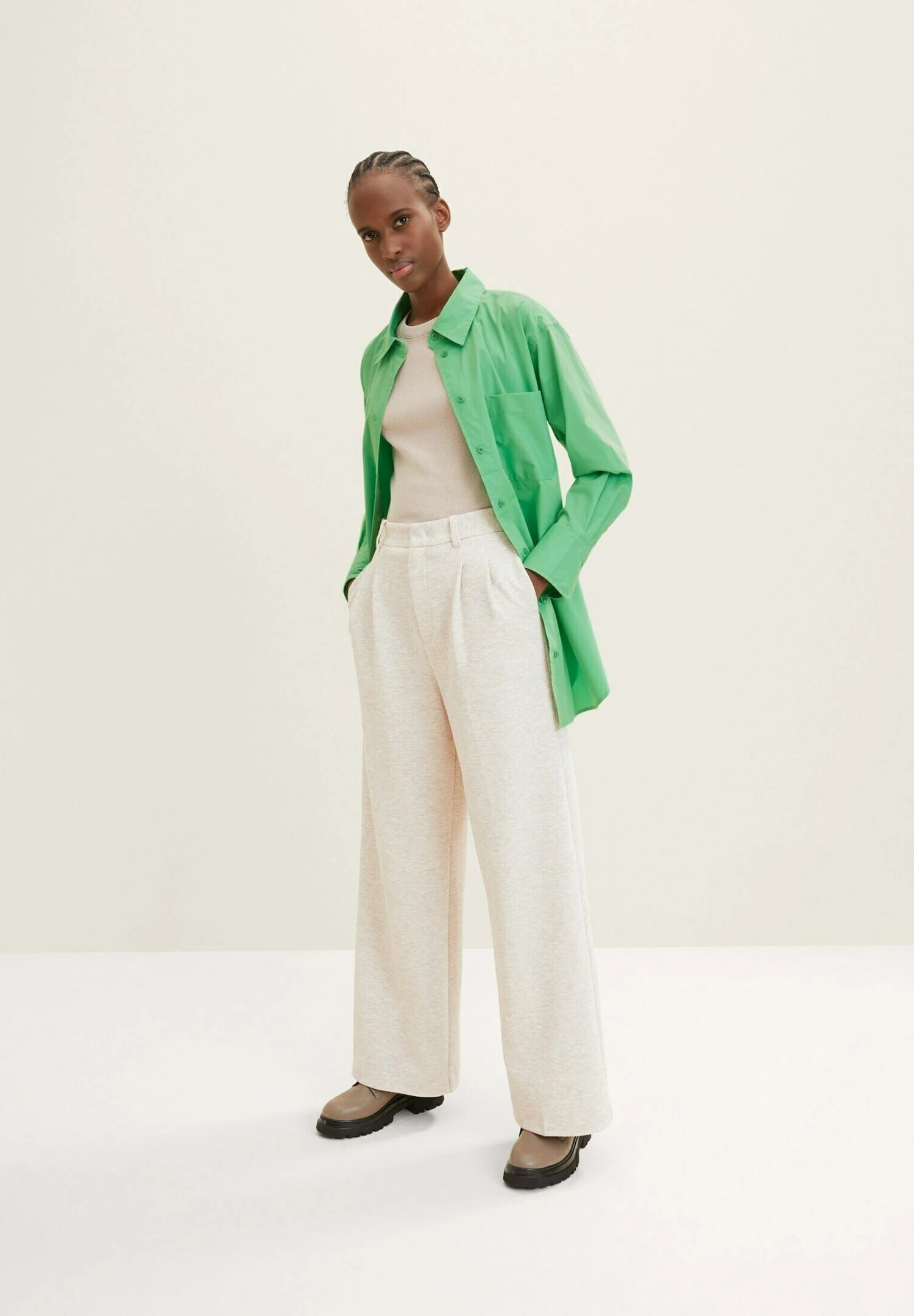 TOM TAILOR Denim Overhemdblouse - Strong Green 2 TOM TAILOR Denim Overhemdblouse - Strong Green - Afbeelding 2