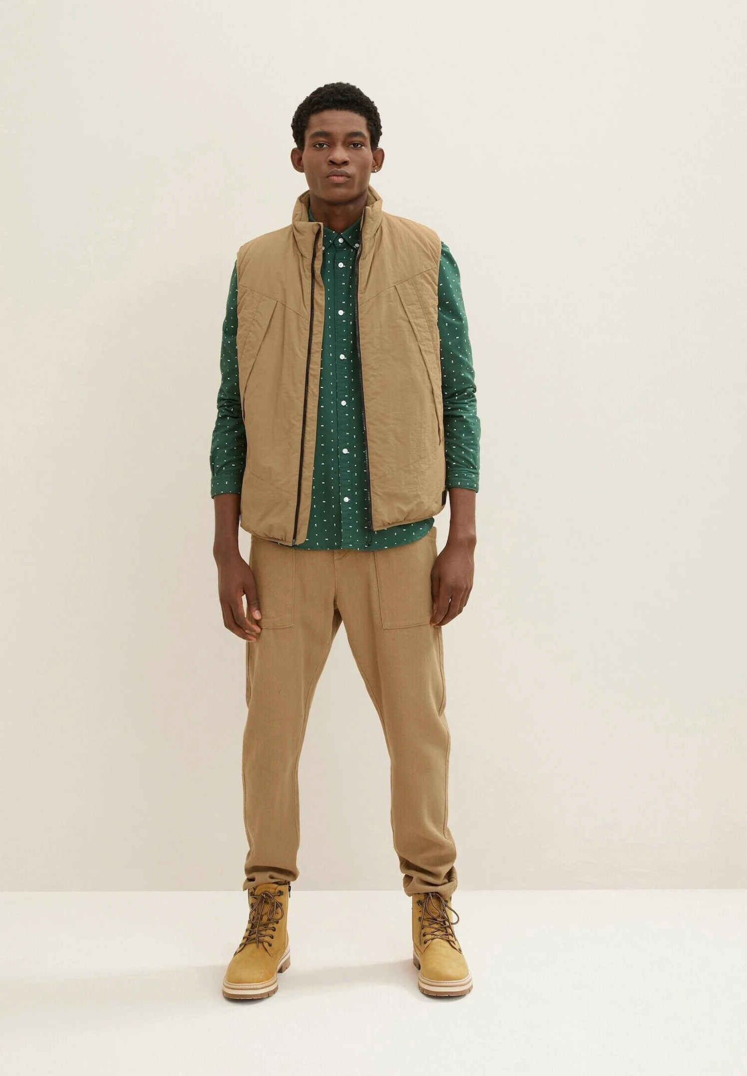 TOM TAILOR Denim Overhemd - Green Small Boxes Print 2 TOM TAILOR Denim Overhemd - Green Small Boxes Print - Afbeelding 2