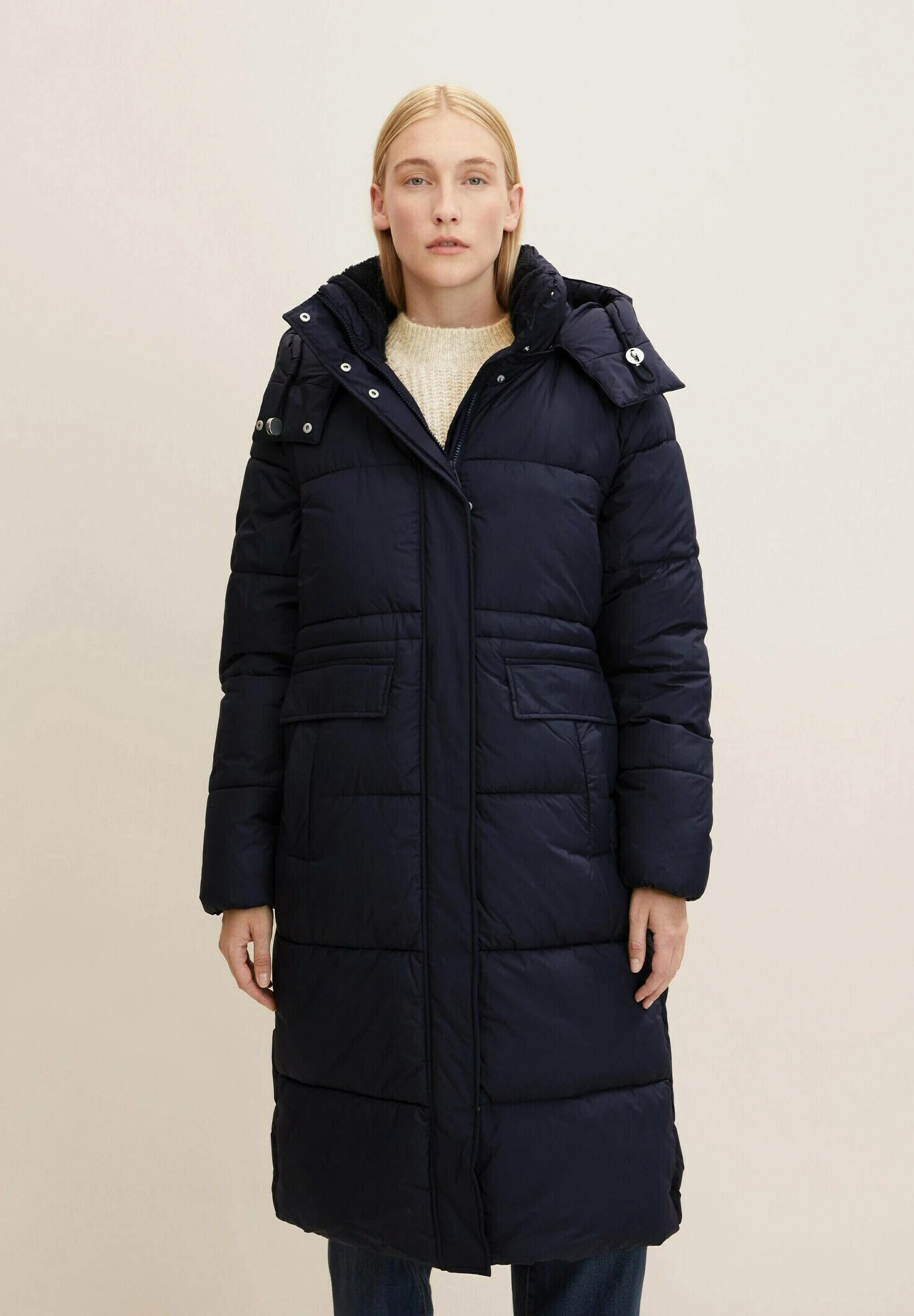 Tom Tailor Mit Abnehmbaren Ärmeln - Winterjas - Navy Midnight Blue 1 Tom Tailor Mit Abnehmbaren Ärmeln - Winterjas - Navy Midnight Blue