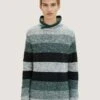 TOM TAILOR Denim Melange Optik - Trui - Green Off White Color Flow