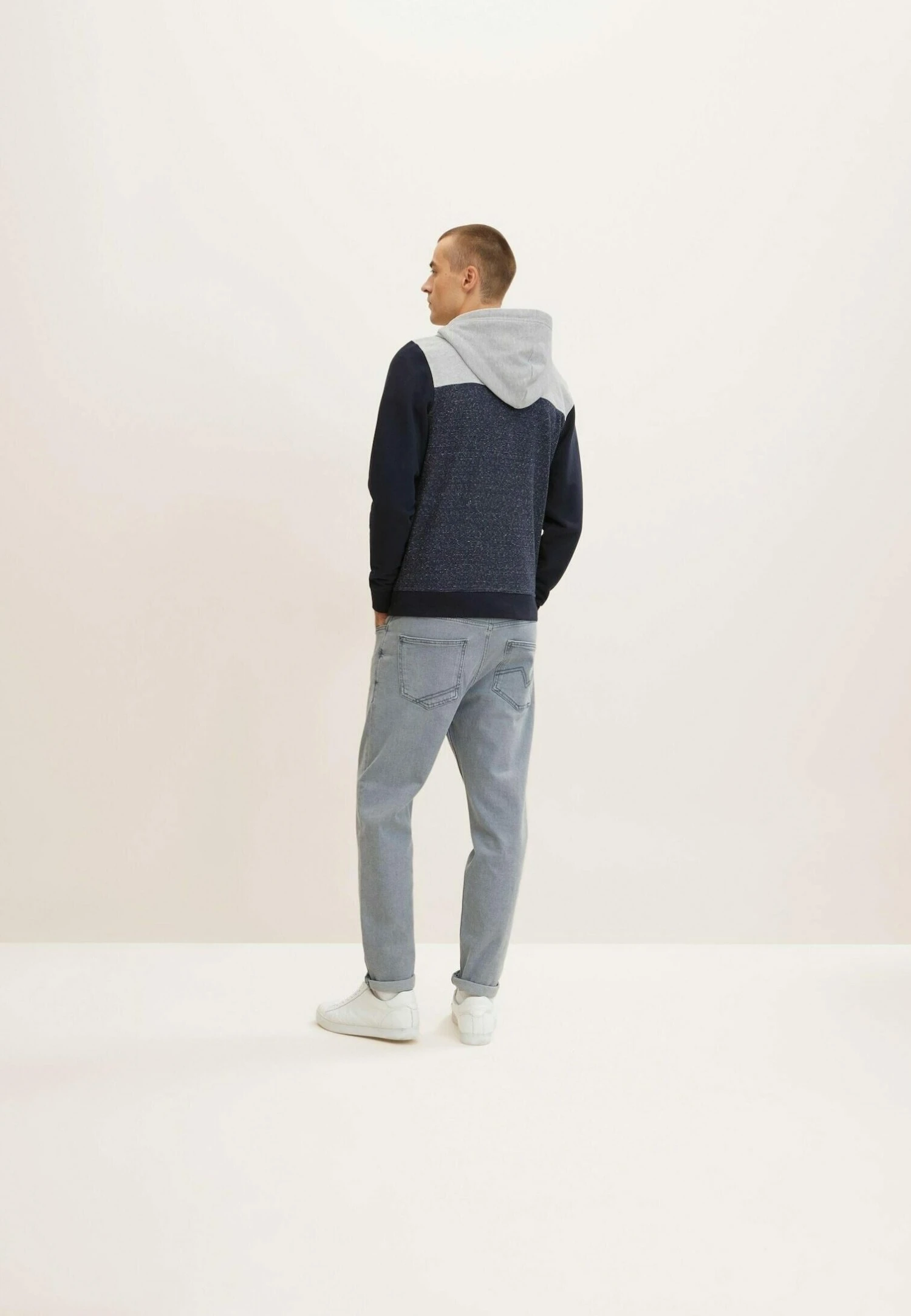 Tom Tailor Hoodie - Navy Offwhite Inject Stripe 3 Tom Tailor Hoodie - Navy Offwhite Inject Stripe - Afbeelding 3