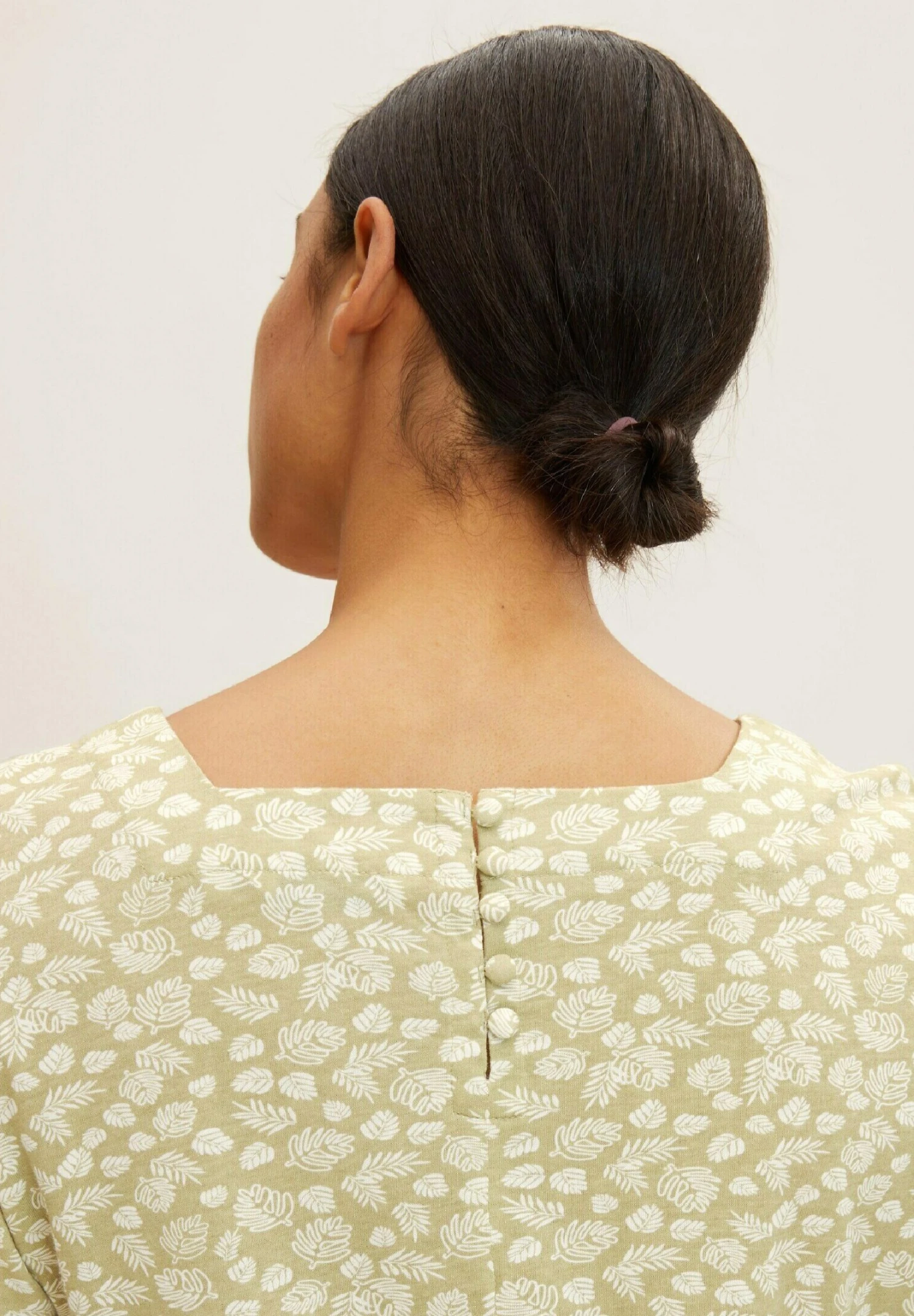 Tom Tailor T-Shirt Print - Green Offwhite Leaf Design 4 Tom Tailor T-Shirt Print - Green Offwhite Leaf Design - Afbeelding 4