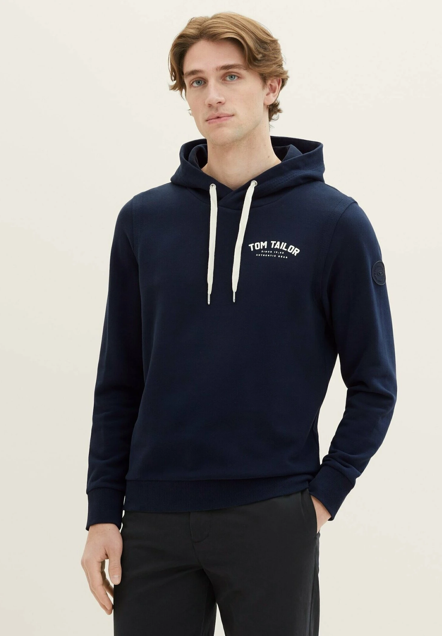 Tom Tailor Mit Logo Print - Hoodie - Sky Captain Blue 1 Tom Tailor Mit Logo Print - Hoodie - Sky Captain Blue