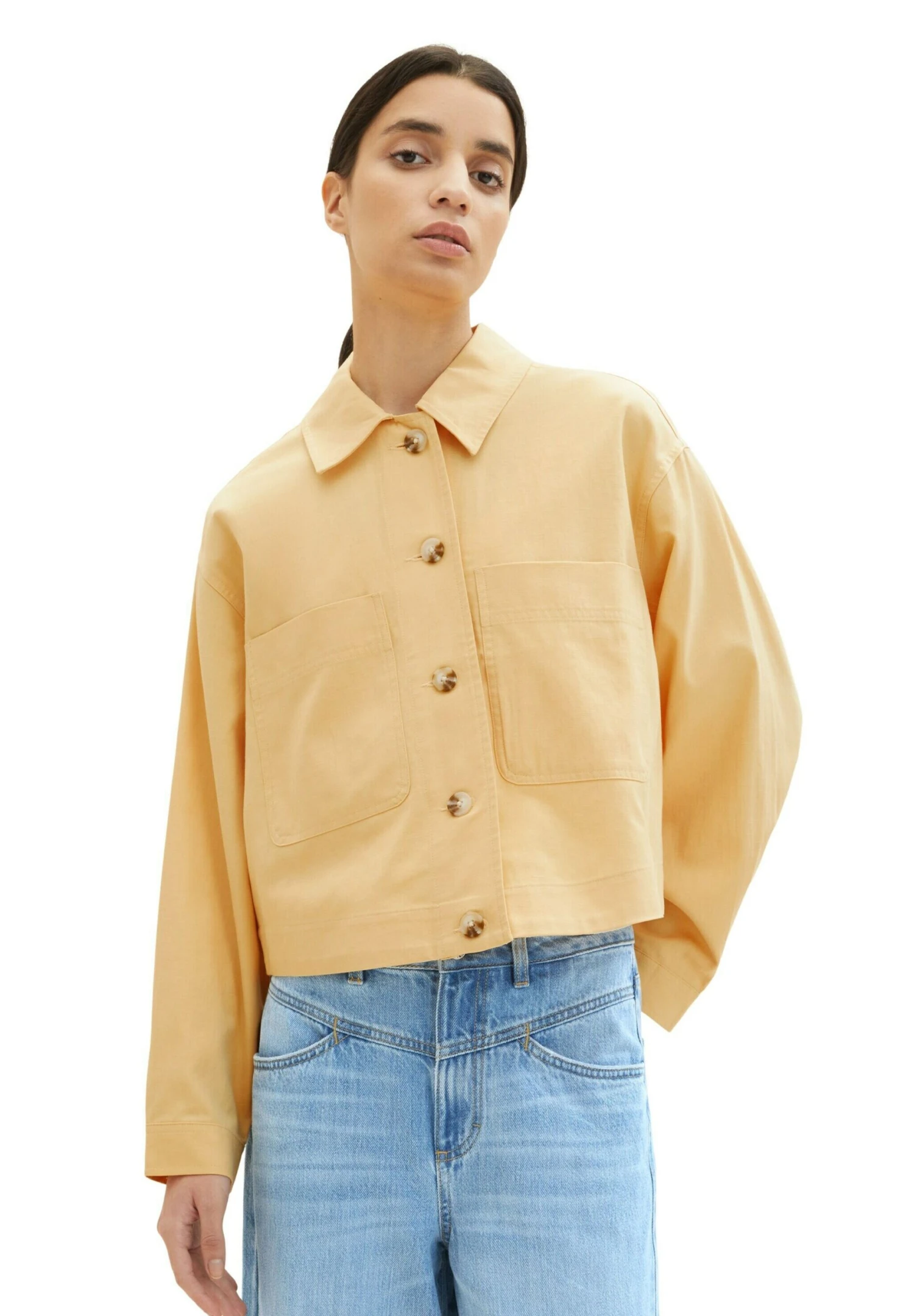 Tom Tailor Loose Fit- Overhemdblouse - Fawn Beige 2 Tom Tailor Loose Fit- Overhemdblouse - Fawn Beige - Afbeelding 2