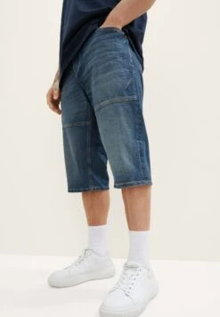 Tom Tailor Plus Overknee - Jeansshort - Used Dark Stone Blue Denim -Tom Tailor c5dc320eea6b45e991d479565012cac3