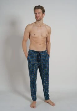 Tom Tailor Pyjamabroek - Blau/Mittel-Karo