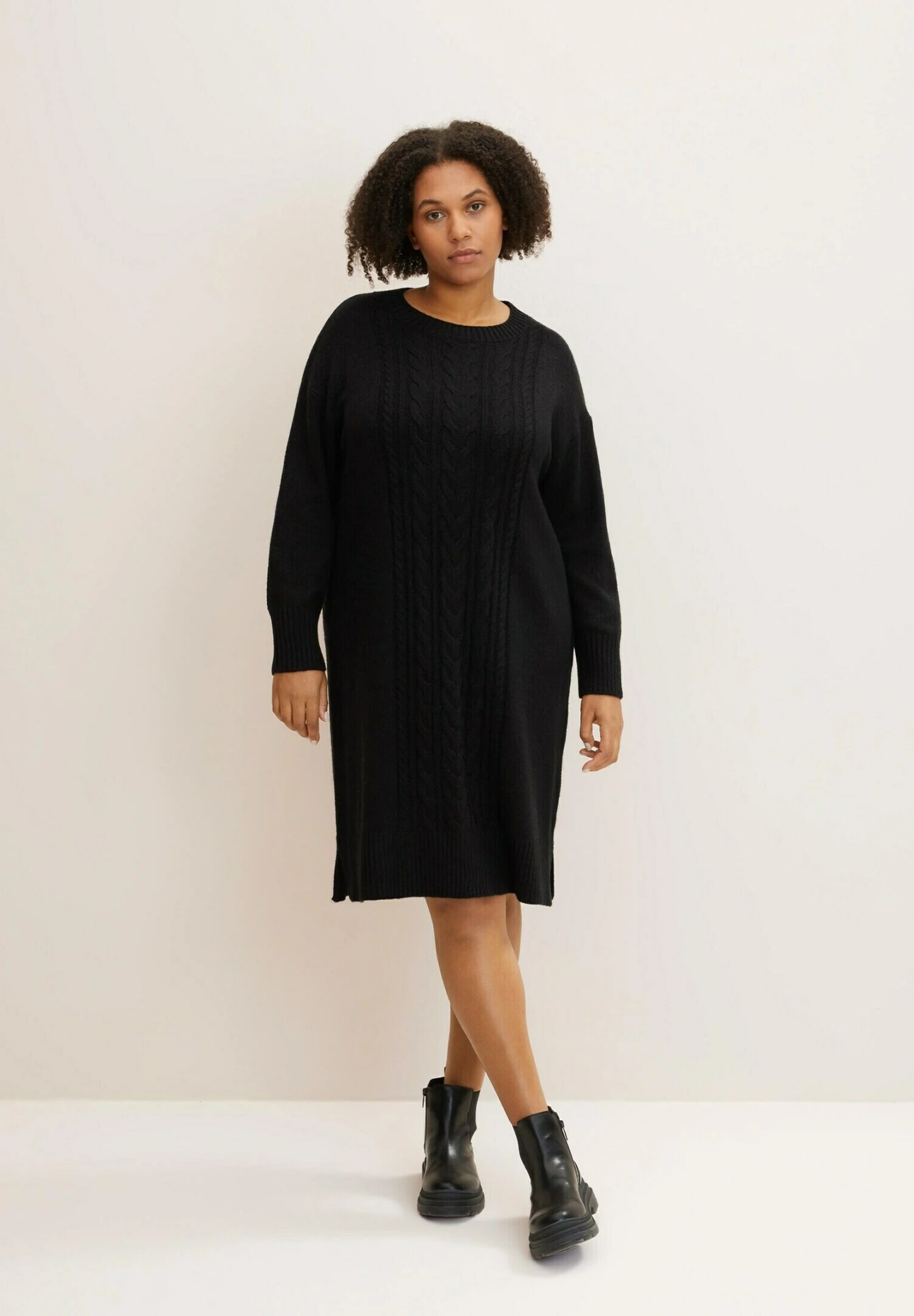 Tom Tailor Gebreide Jurk - Deep Black 2 Tom Tailor Gebreide Jurk - Deep Black - Afbeelding 2