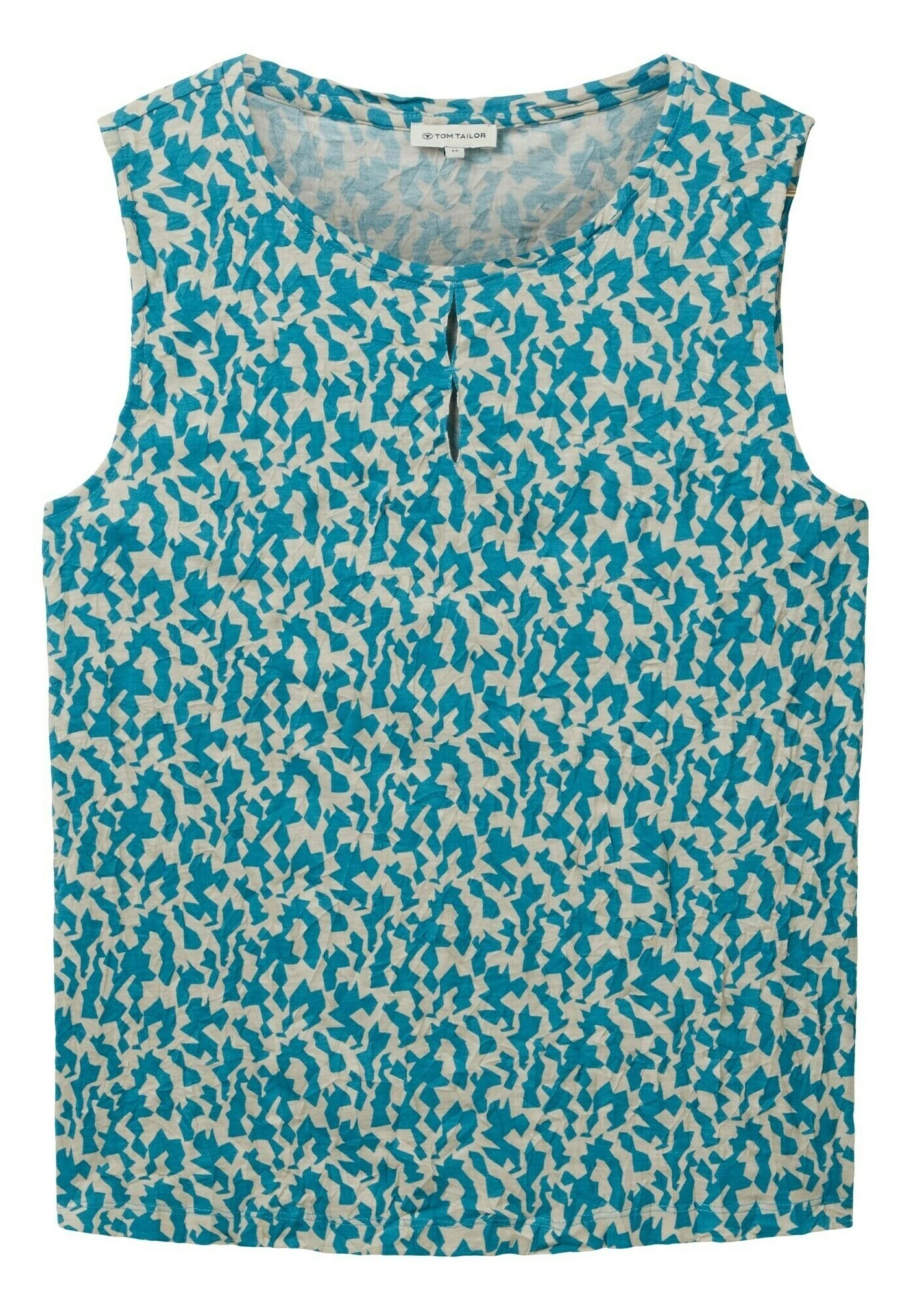 Tom Tailor In Knitteroptik - Blouse - Petrol Small Abstract Design 5 Tom Tailor In Knitteroptik - Blouse - Petrol Small Abstract Design - Afbeelding 5