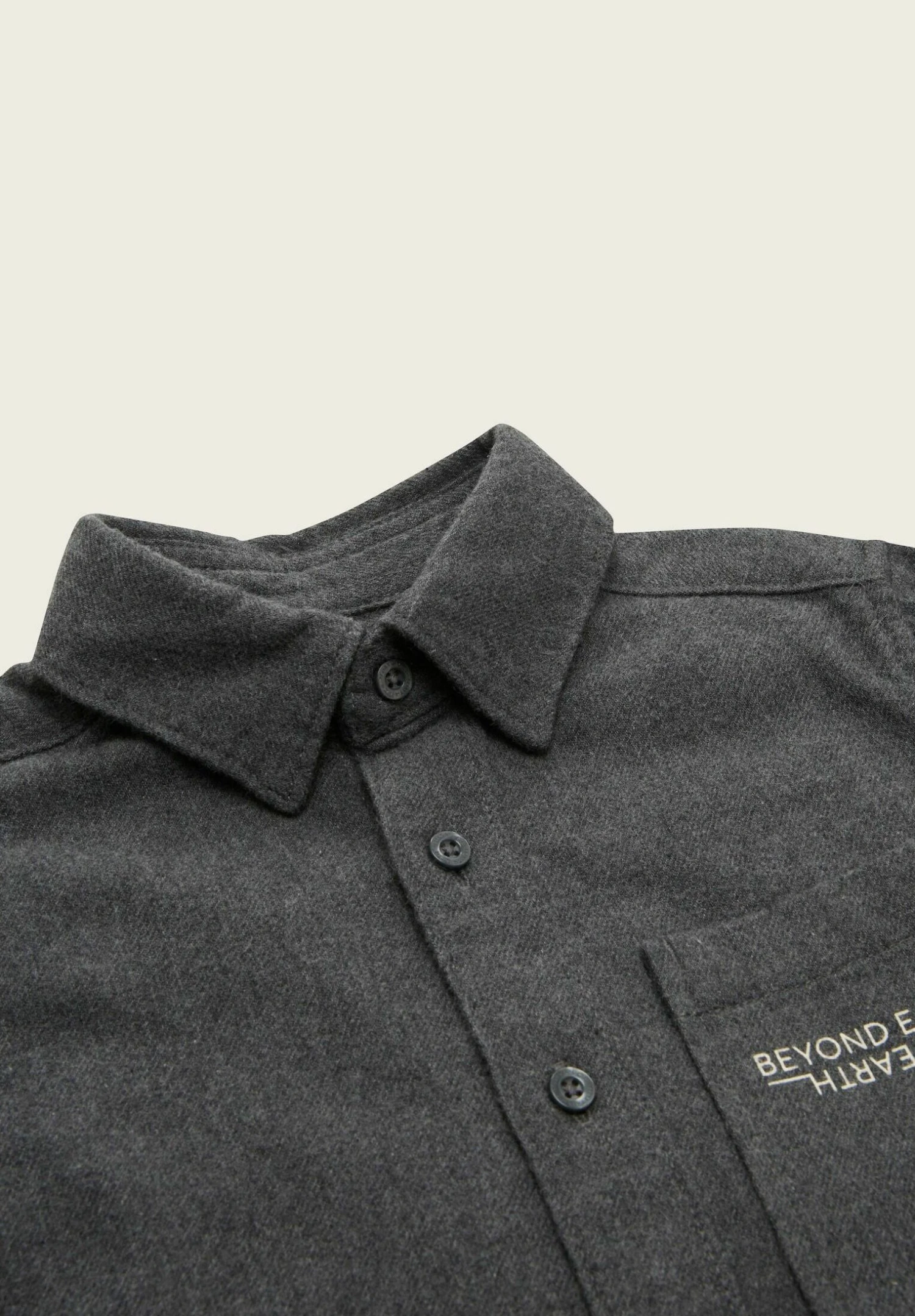 Tom Tailor Mit Textprint - Overhemd - Dark Grey Melange 3 Tom Tailor Mit Textprint - Overhemd - Dark Grey Melange - Afbeelding 3