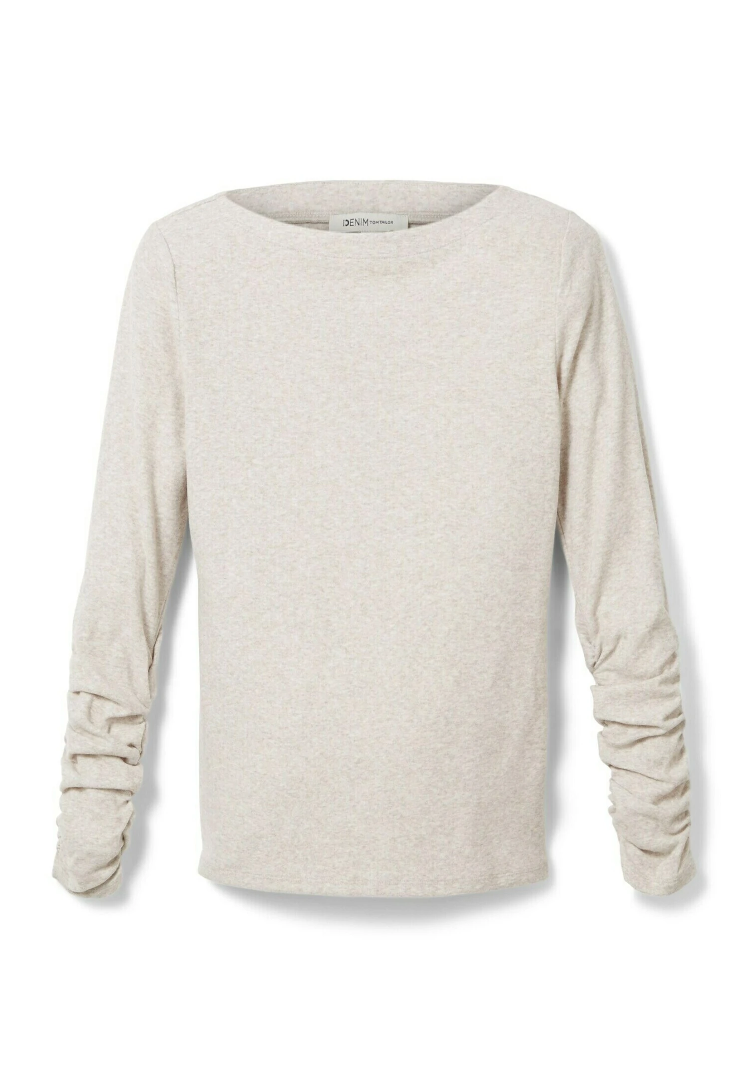 TOM TAILOR Denim Mit U-Boot Ausschnitt - Longsleeve - Cloud Grey Melange 7 TOM TAILOR Denim Mit U-Boot Ausschnitt - Longsleeve - Cloud Grey Melange - Afbeelding 7