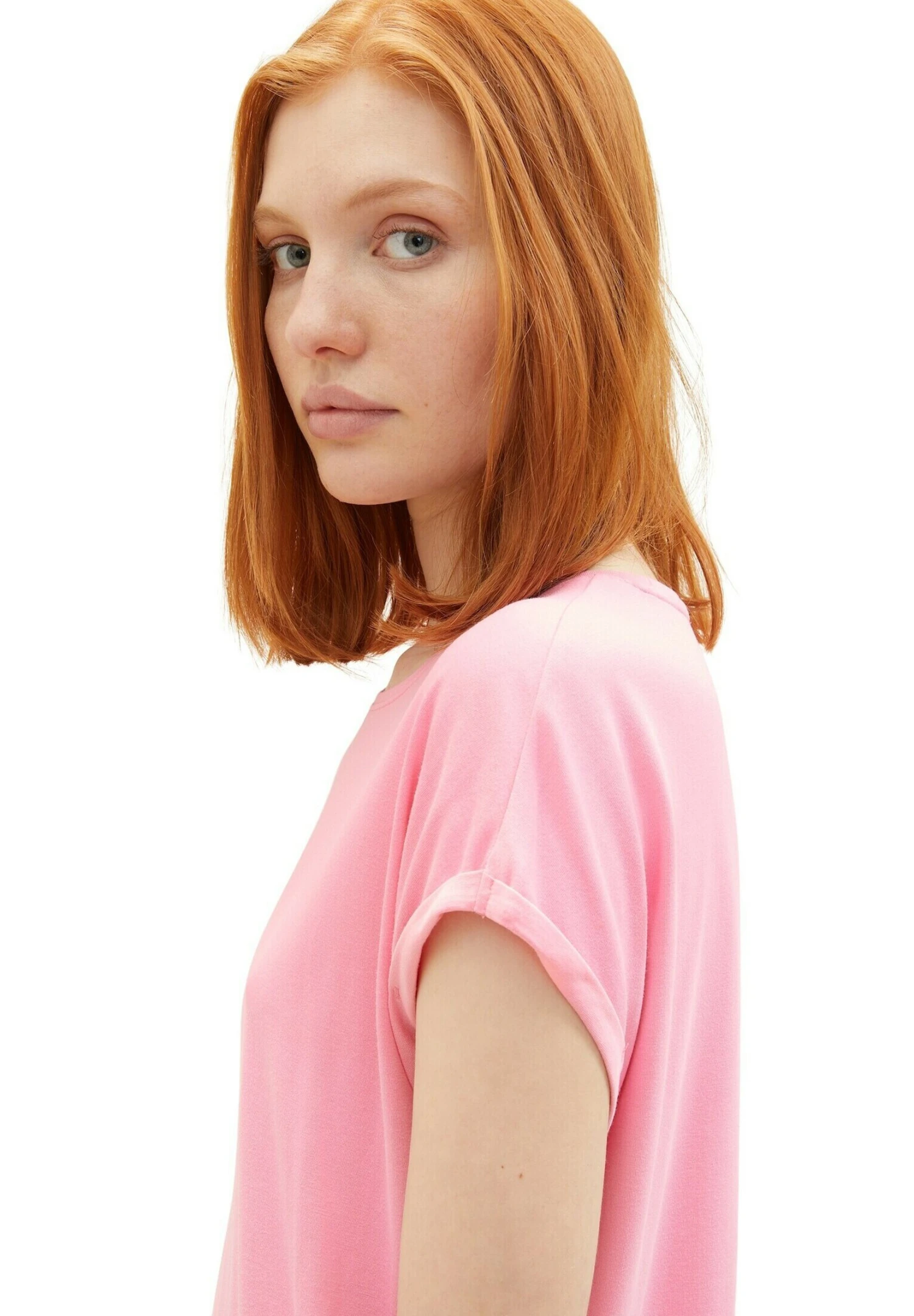 TOM TAILOR Denim Fluent- T-Shirt Basic - Fresh Pink 10 TOM TAILOR Denim Fluent- T-Shirt Basic - Fresh Pink - Afbeelding 10