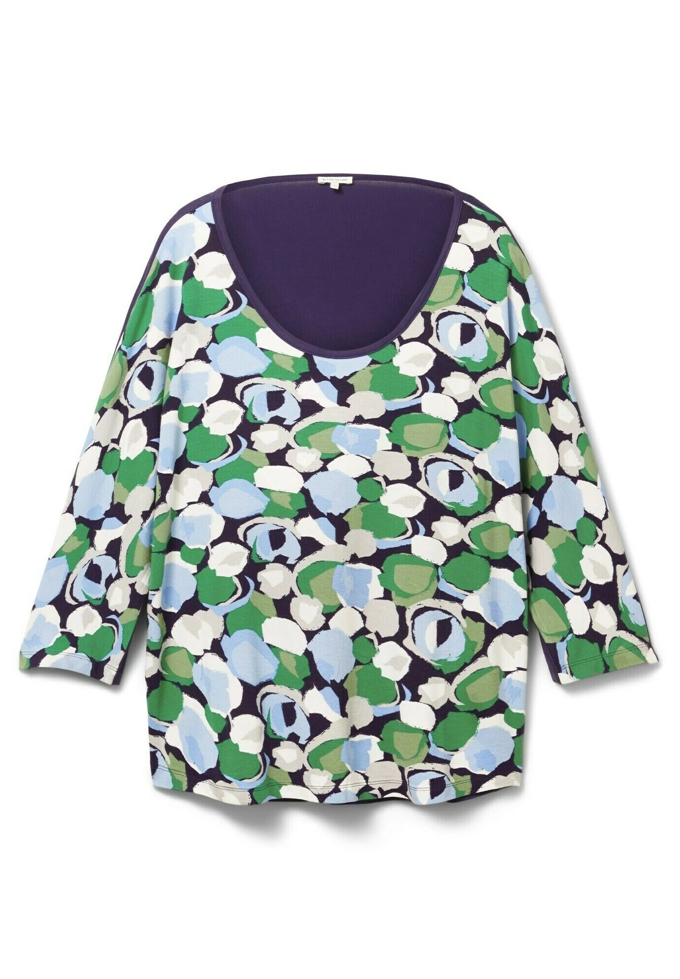 Tom Tailor GemustertesMit Fledermausärmeln - T-Shirt Print - Green Flower Design 7 Tom Tailor GemustertesMit Fledermausärmeln - T-Shirt Print - Green Flower Design - Afbeelding 7