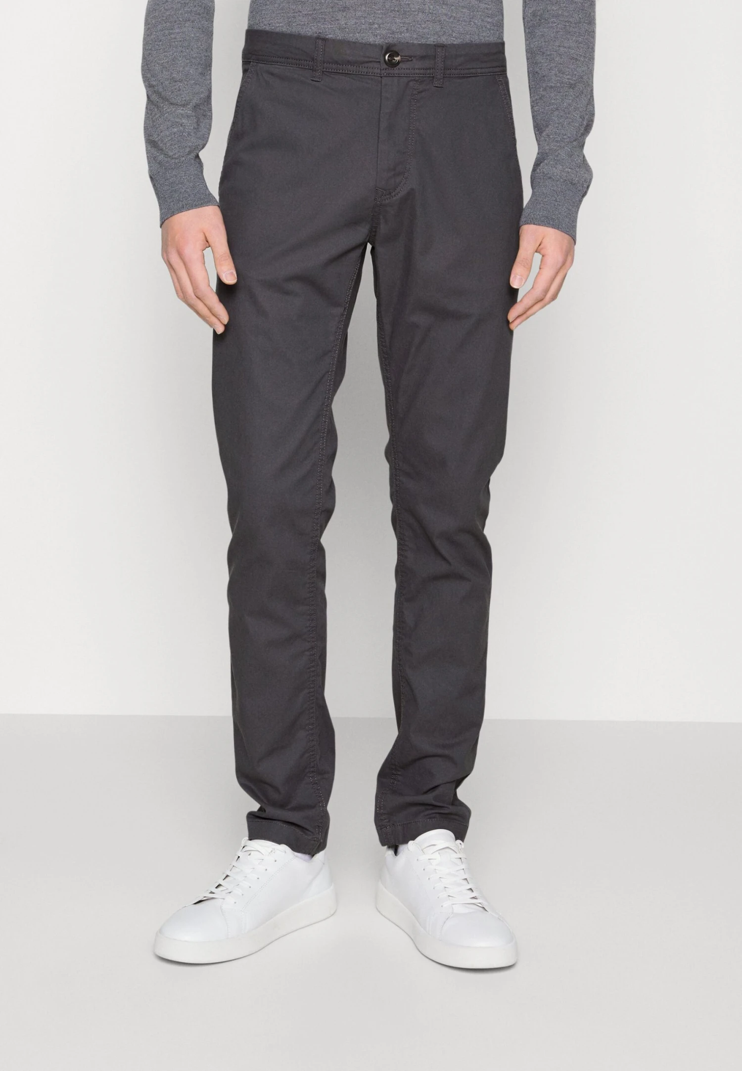 Tom Tailor Washed Slim - Chino - Tarmac Grey 1 Tom Tailor Washed Slim - Chino - Tarmac Grey