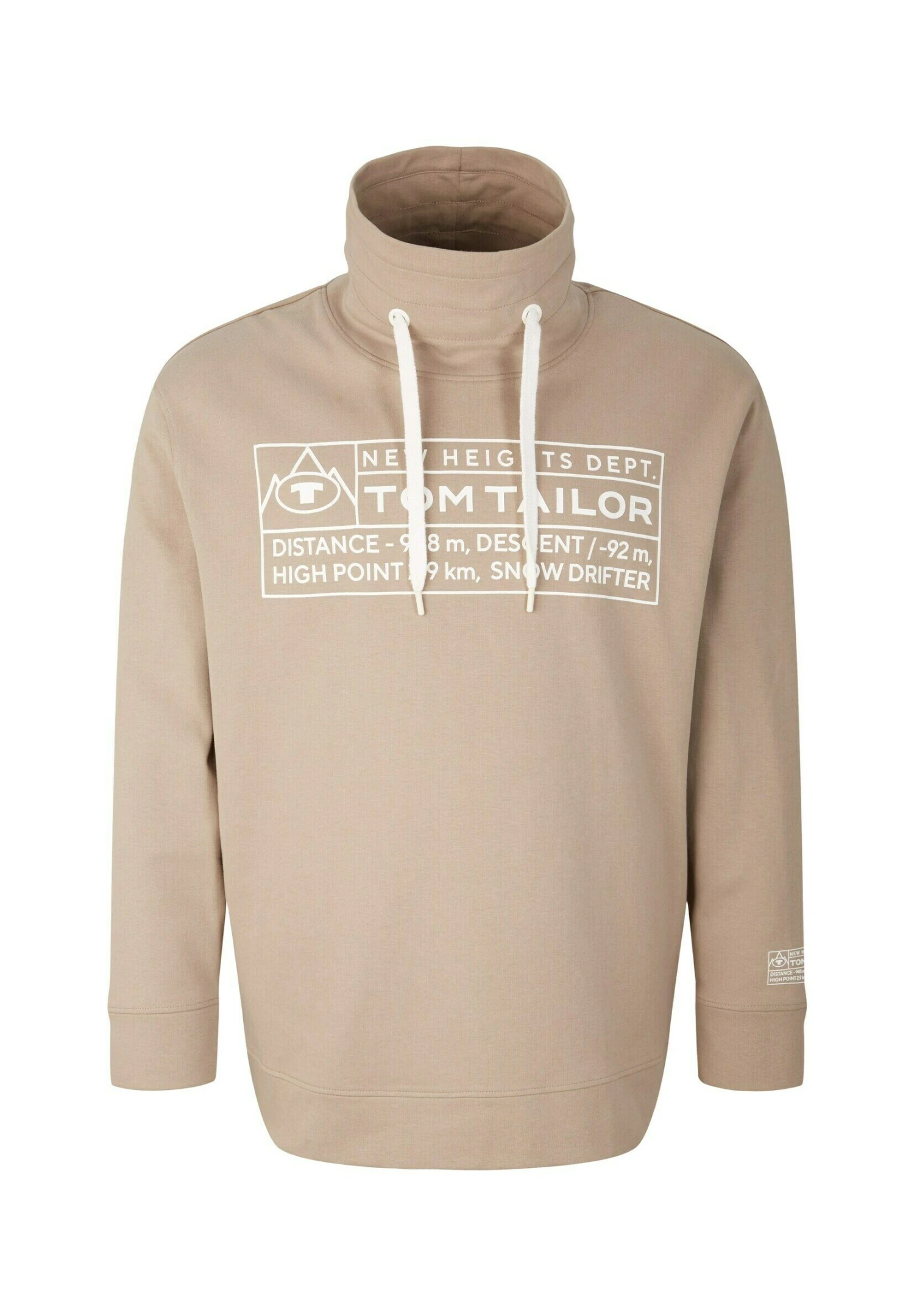 Tom Tailor Mit Stehkragen - Sweater - Quarry Beige 1 Tom Tailor Mit Stehkragen - Sweater - Quarry Beige