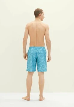 Tom Tailor Gemusterte - Zwemshorts - Blue Tibetan Stone Leaf Design -Tom Tailor c8fcac8c12b9489a96d26cfac323ff87