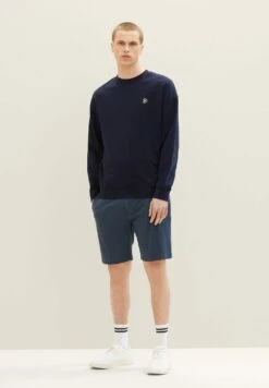 TOM TAILOR Denim Shorts - Navy Blue Structure 19 TOM TAILOR Denim Shorts - Navy Blue Structure -Tom Tailor c8fea0c5b5fa4efdb1f109898d428ea2