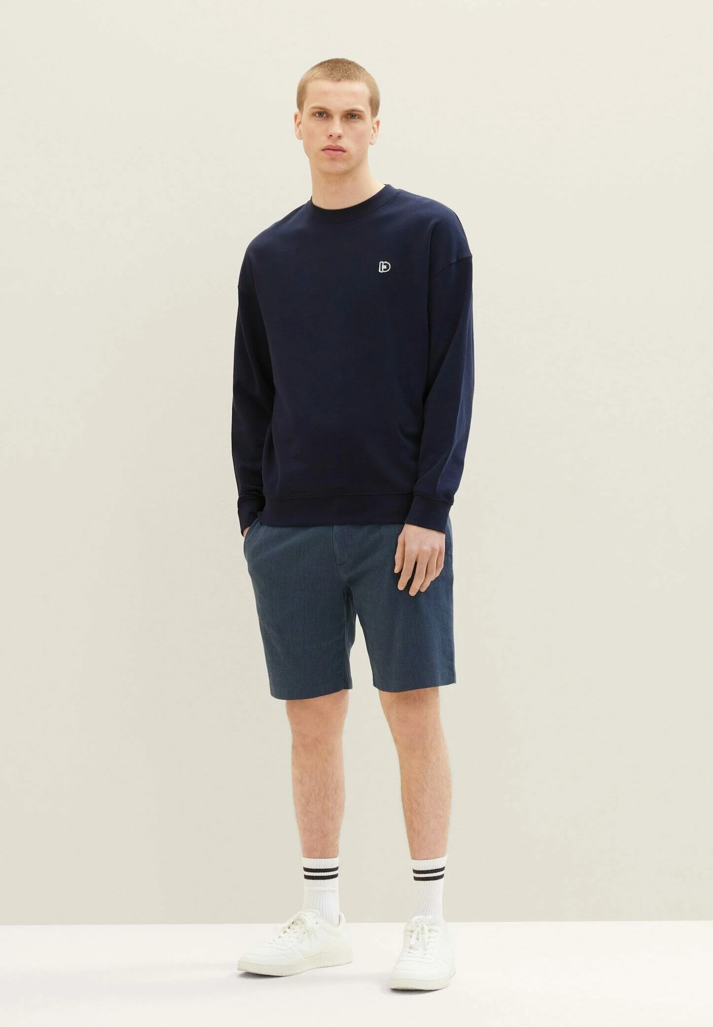 TOM TAILOR Denim Shorts - Navy Blue Structure 7 TOM TAILOR Denim Shorts - Navy Blue Structure - Afbeelding 7