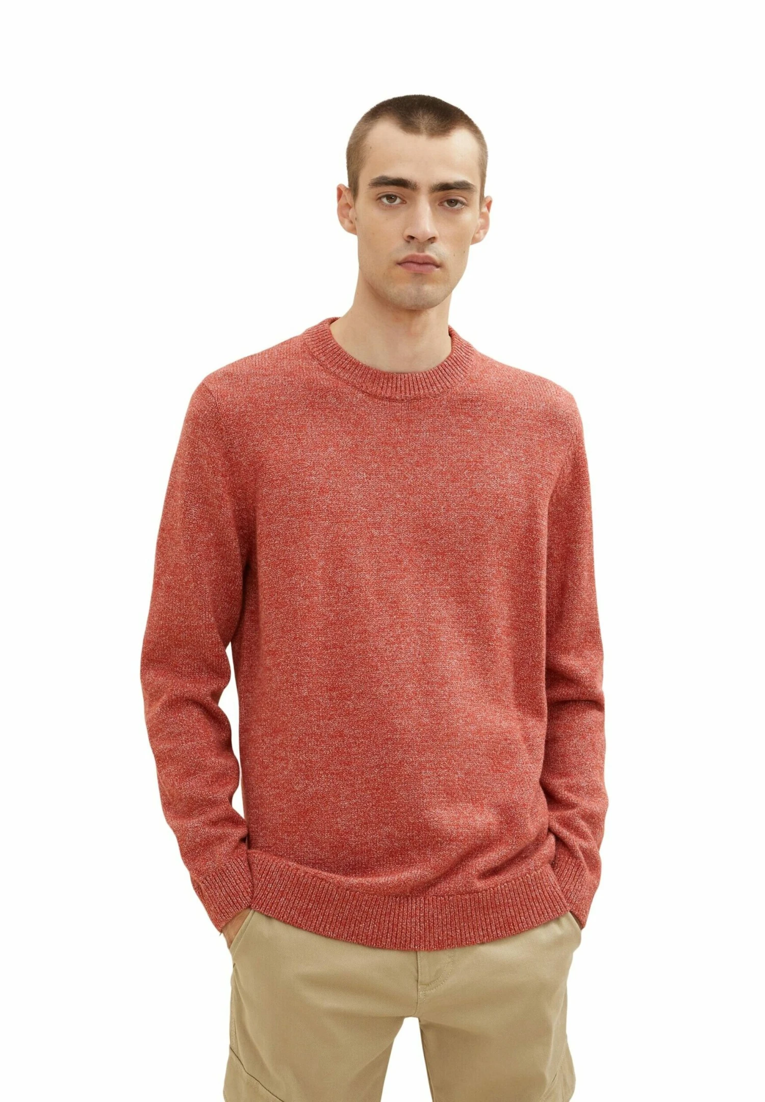 Tom Tailor Mit Struktur - Trui - Spicy Red Injected Melange 4 Tom Tailor Mit Struktur - Trui - Spicy Red Injected Melange - Afbeelding 4