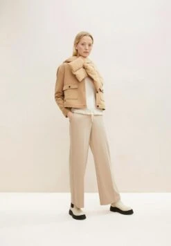 Tom Tailor Mit Kordelzug - Sweater - Cold Beige Melange -Tom Tailor ca27b71e8bba4ac6a08d095a2e0a25b9