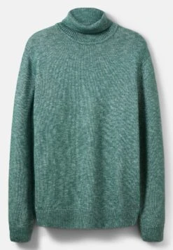 Tom Tailor Melierter Rollkragen- Trui - Dark Mallard Green Melange -Tom Tailor ca280bc5e457448b9619eea6f27ea9ea