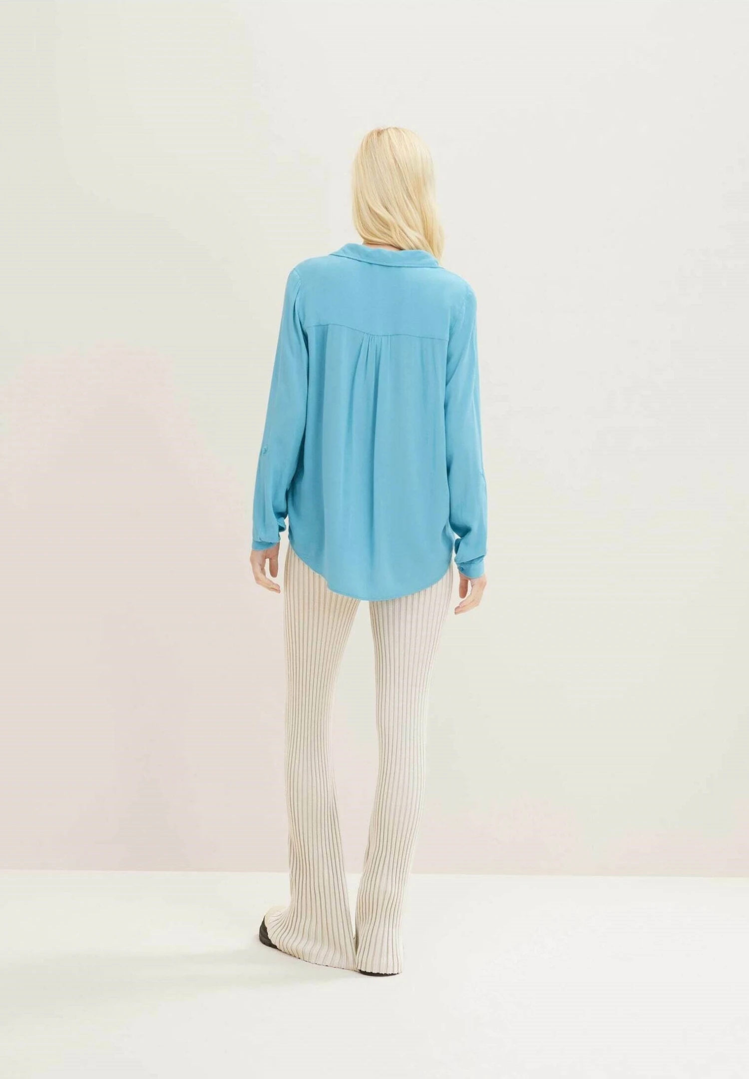 TOM TAILOR Denim Mit Kragen - Blouse - Blue Voltage 3 TOM TAILOR Denim Mit Kragen - Blouse - Blue Voltage - Afbeelding 3