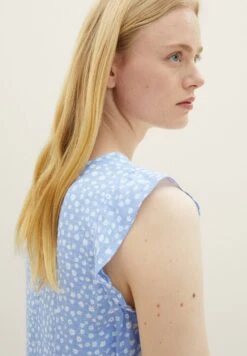 TOM TAILOR Denim Ärmellose- Blouse - Light Blue Flower Print -Tom Tailor ca9a962b0e5a4f88a1714685d4ec4bae