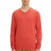 Tom Tailor Basic V Neck - Trui - Blush Berry Melange