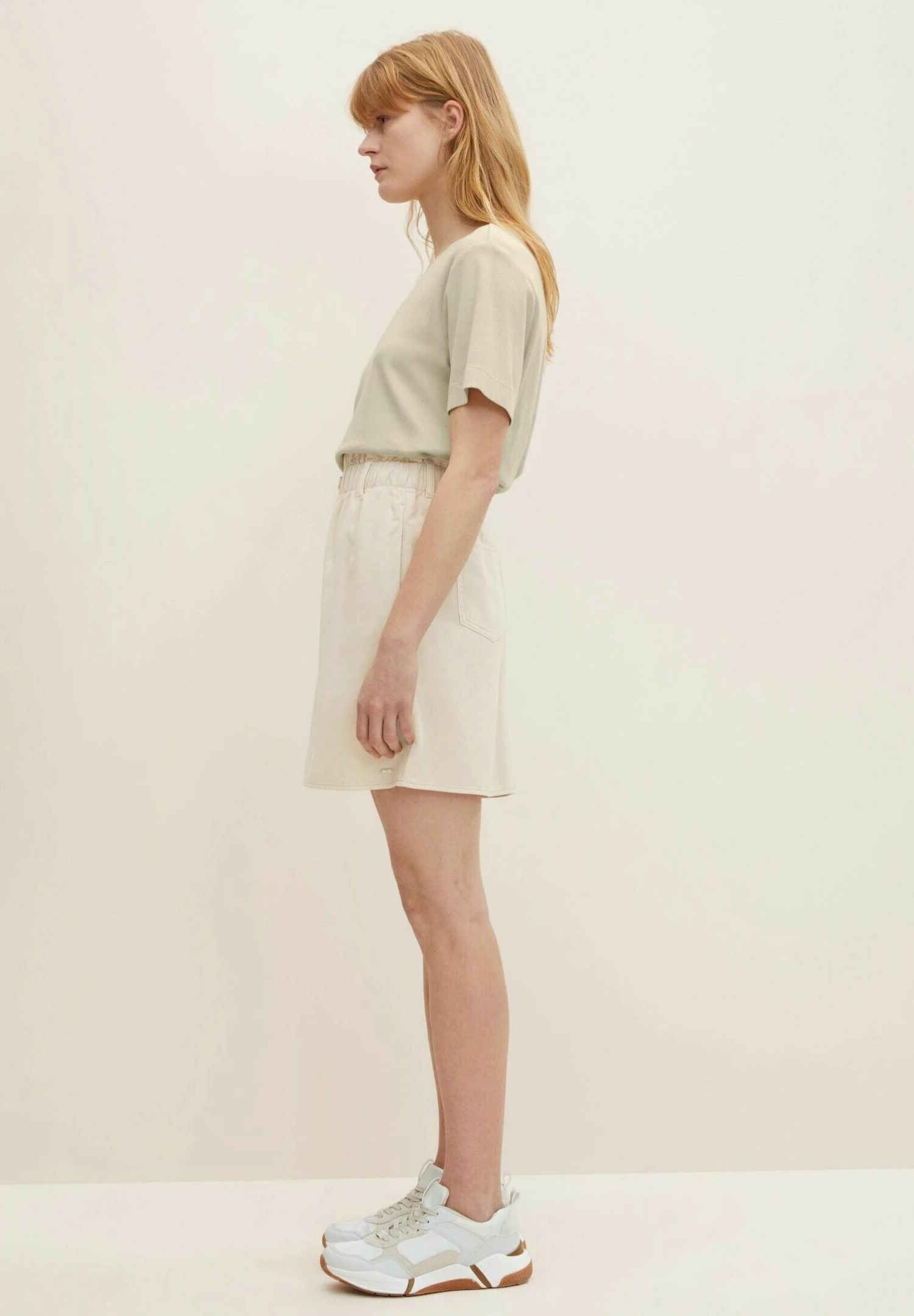 TOM TAILOR Denim A-Lijn Rok - Light Cashew Beige 4 TOM TAILOR Denim A-Lijn Rok - Light Cashew Beige - Afbeelding 4