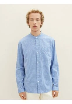 TOM TAILOR Denim Mit Ragen - Overhemd - Shiny Royal Blue Structure
