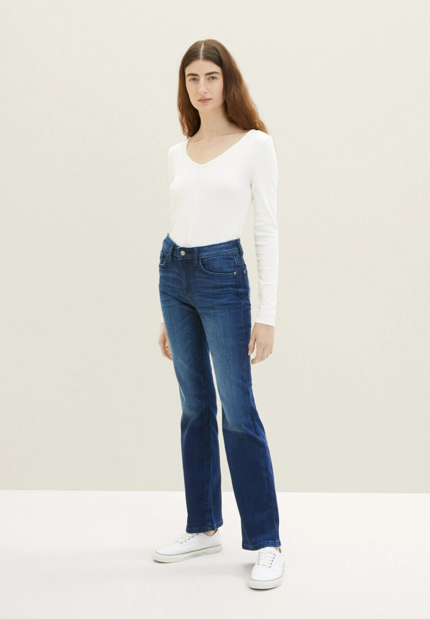 Tom Tailor Kate Narrow - Bootcut Jeans - Dark Stone Wash Denim 2 Tom Tailor Kate Narrow - Bootcut Jeans - Dark Stone Wash Denim - Afbeelding 2