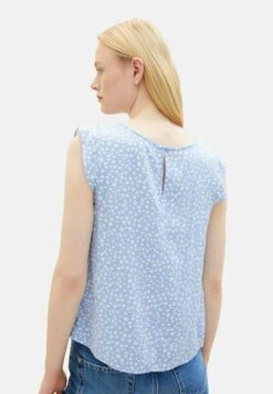 TOM TAILOR Denim Ärmellose- Blouse - Light Blue Flower Print -Tom Tailor ce7f7102812b49fe9472f6cc9f3615c9