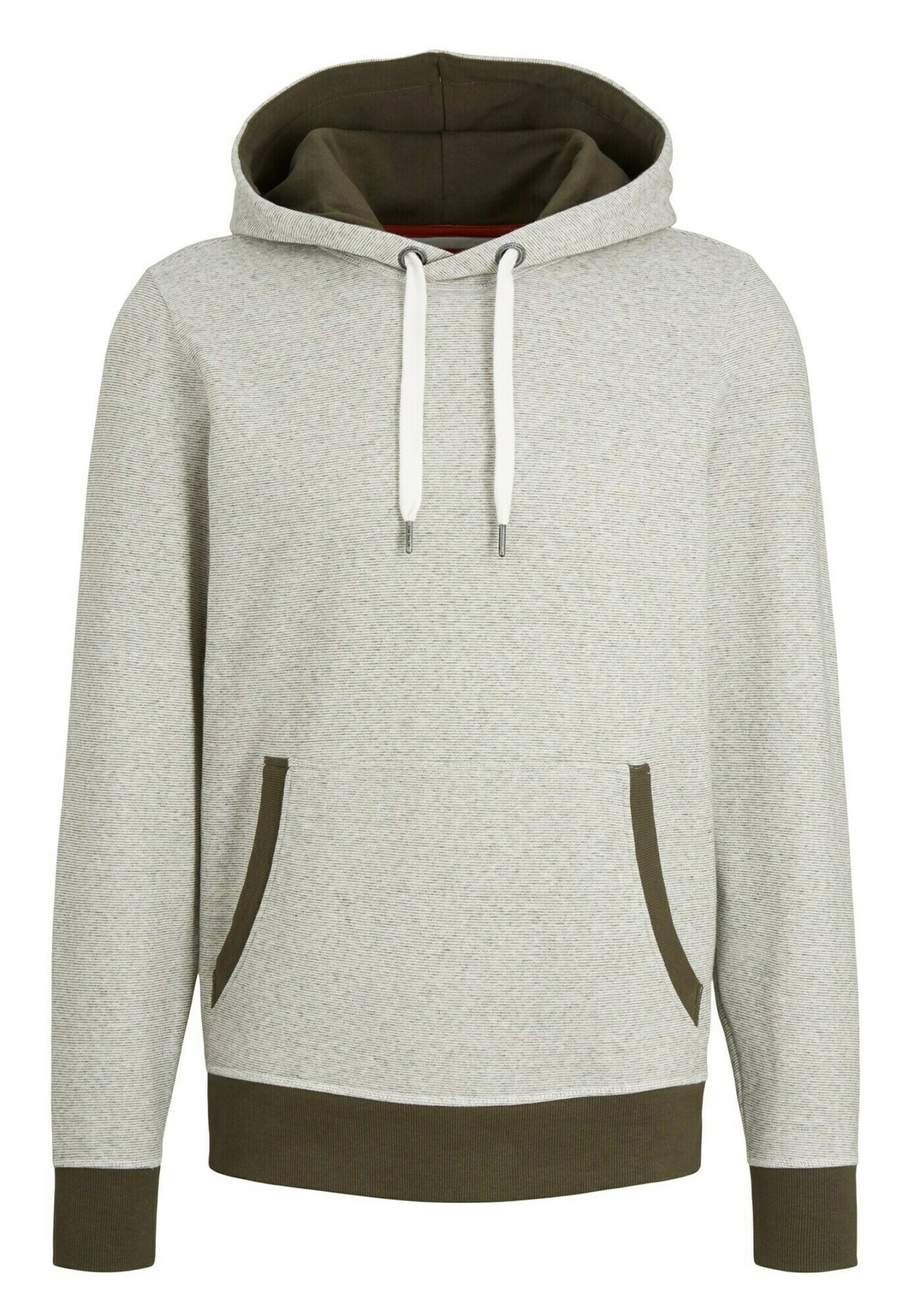 Tom Tailor Mit Kängurutasche - Hoodie - Forest Green White Finestripe 5 Tom Tailor Mit Kängurutasche - Hoodie - Forest Green White Finestripe - Afbeelding 5