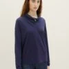 Tom Tailor Mit Volumenkragen - Longsleeve - Atlantic Ocean Blue