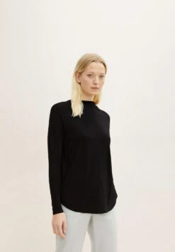 Tom Tailor Mit Stehkragen - Longsleeve - Deep Black