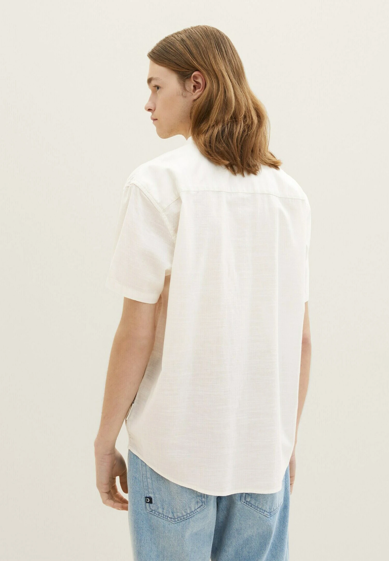 TOM TAILOR Denim Kurzarm - Overhemd - Wool White 3 TOM TAILOR Denim Kurzarm - Overhemd - Wool White - Afbeelding 3