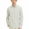 TOM TAILOR Denim Printed - Overhemd - Creme Scratched Check Print
