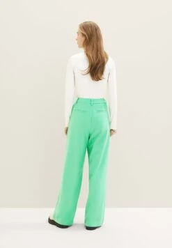 TOM TAILOR Denim Pleated Wide Leg- Broek - Strong Green -Tom Tailor d254b6c39e79459380215ded2390c6e5