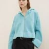 TOM TAILOR Denim Mit K - Sweater Met Rits - Bright Reef Blue