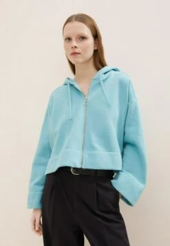 TOM TAILOR Denim Mit K - Sweater Met Rits - Bright Reef Blue