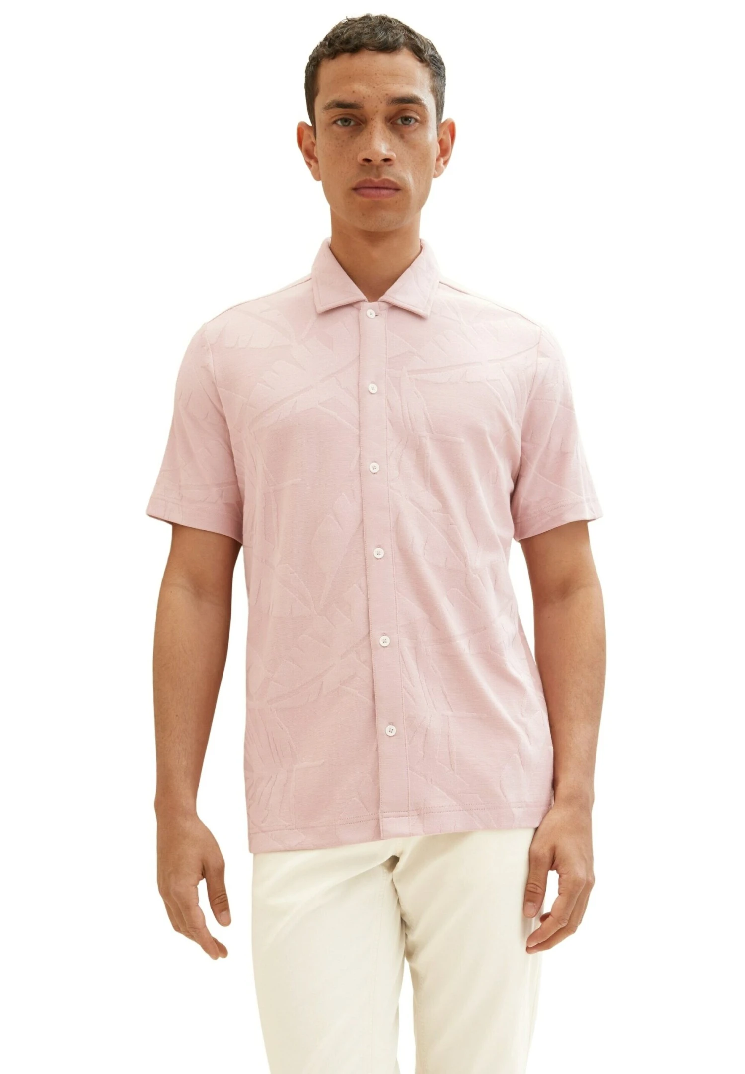 Tom Tailor Gemustertes Kurzarm - Overhemd - Morning Pink 2 Tom Tailor Gemustertes Kurzarm - Overhemd - Morning Pink - Afbeelding 2