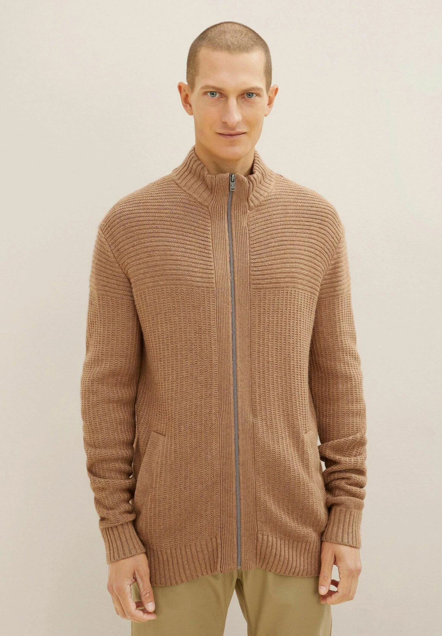 Tom Tailor Mit Struktur - Vest - Havana Brown Melange 1 Tom Tailor Mit Struktur - Vest - Havana Brown Melange