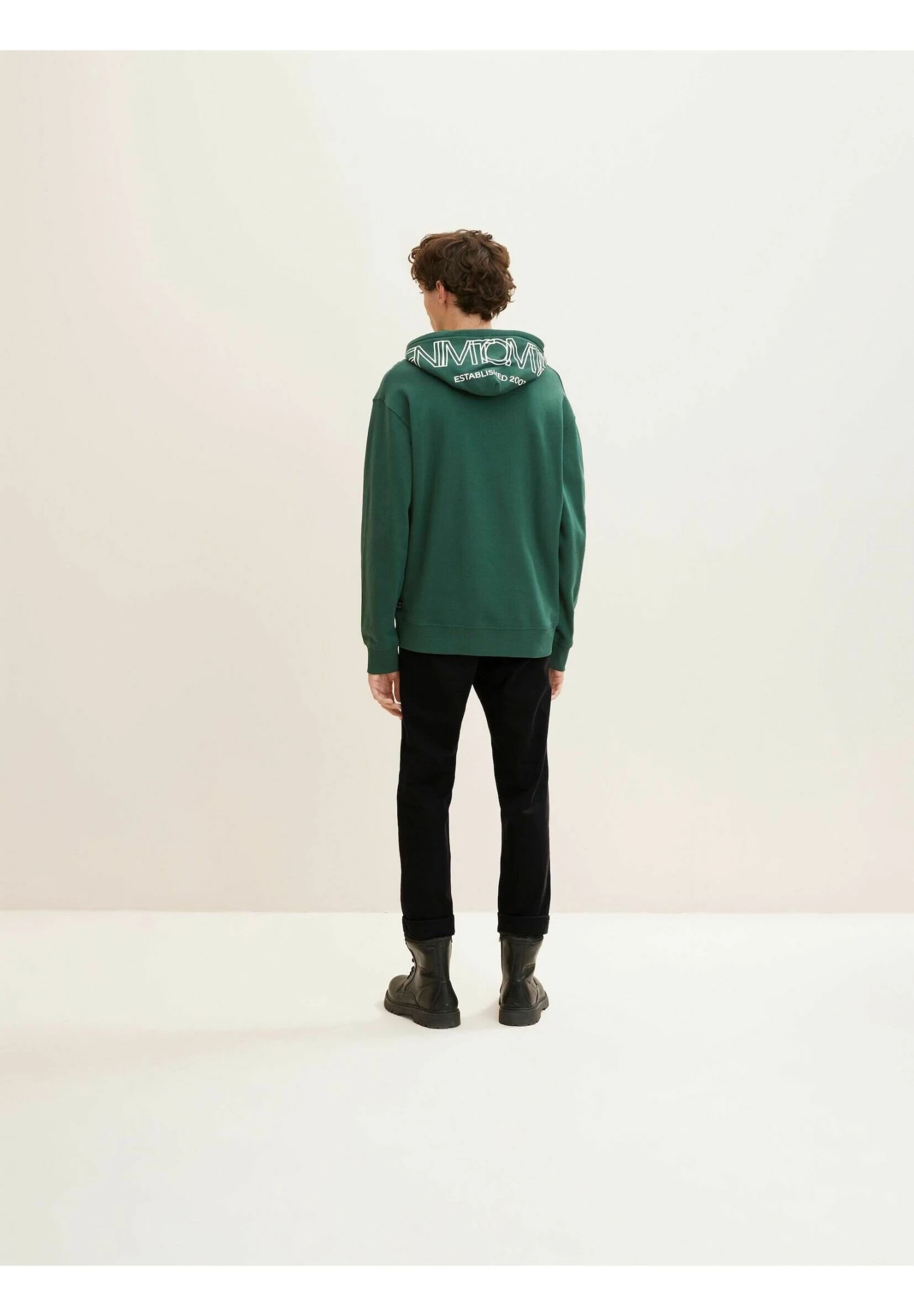 TOM TAILOR Denim Printed - Hoodie - Explorer Green 3 TOM TAILOR Denim Printed - Hoodie - Explorer Green - Afbeelding 3