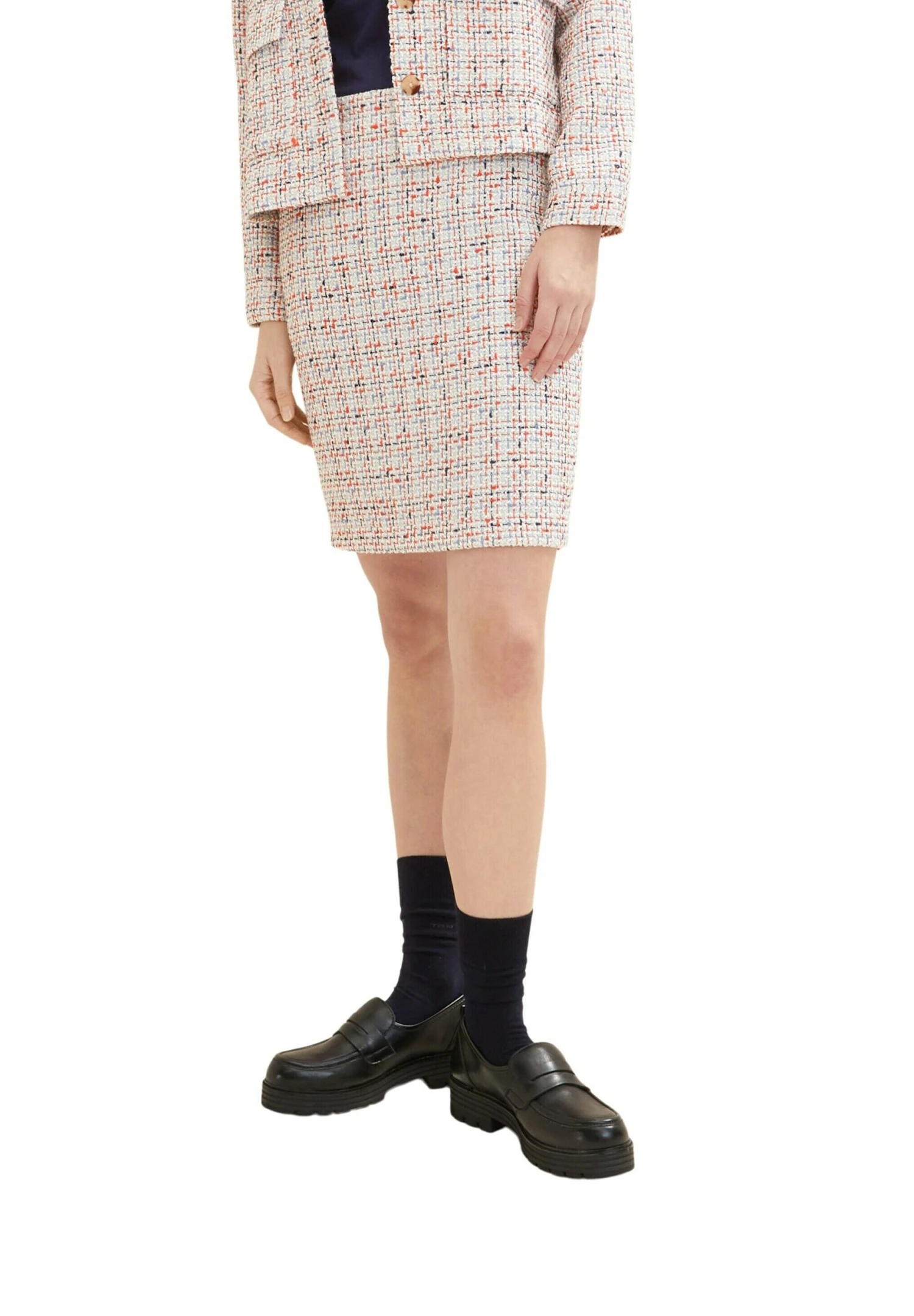 Tom Tailor Bouclé-Rock - Kokerrok - Blue Red Boucle 2 Tom Tailor Bouclé-Rock - Kokerrok - Blue Red Boucle - Afbeelding 2