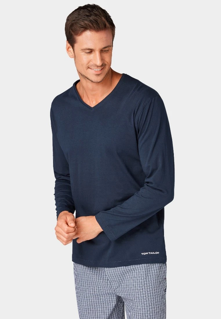 Tom Tailor Pyjamashirt - Dark Blue 1 Tom Tailor Pyjamashirt - Dark Blue