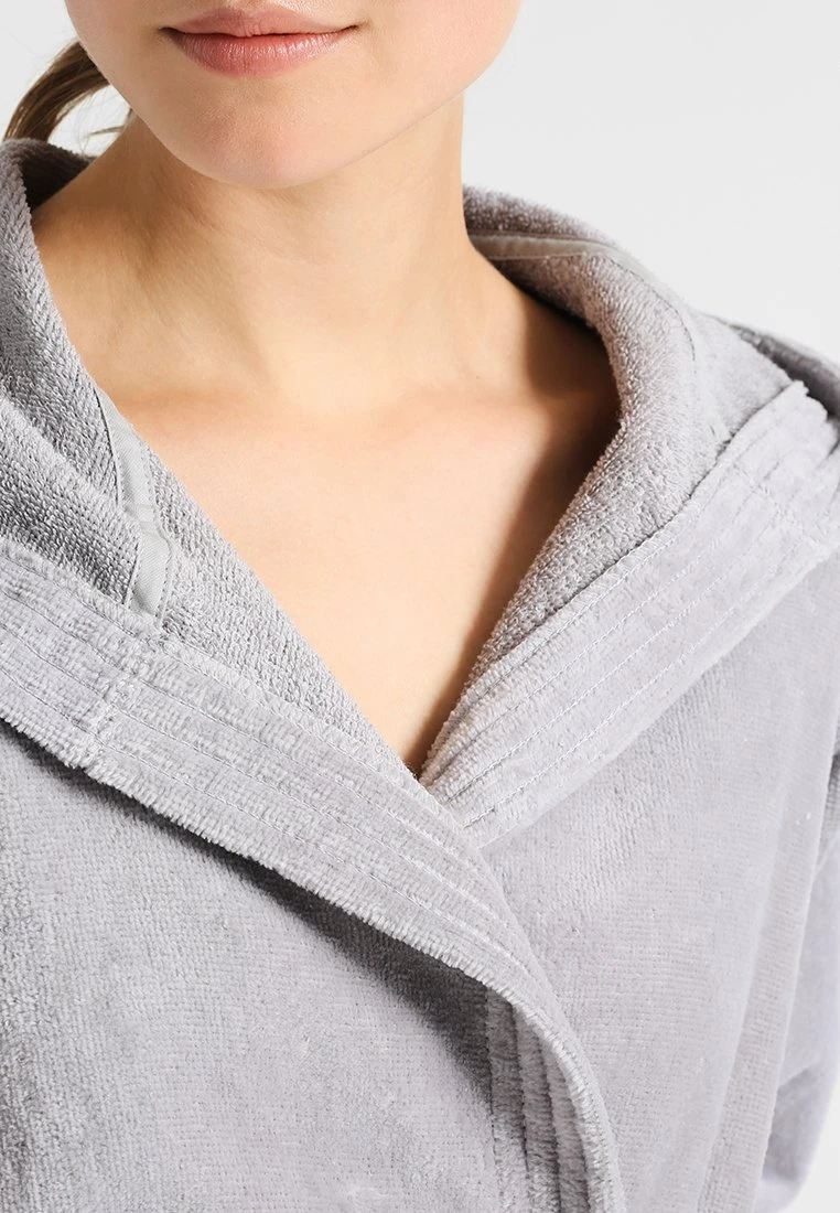 Tom Tailor Basic Velours - Badjas - Grau 4 Tom Tailor Basic Velours - Badjas - Grau - Afbeelding 4